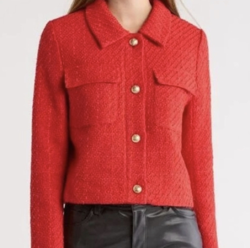 Vigoss Red Tweed Women's Blazer